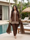 KF 6050 Kalaai Vichitra Silk Embroidery Kurti With Bottom Dupatta
